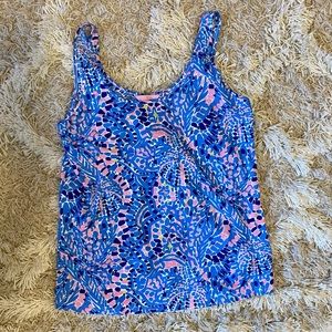 Lily Pulitzer Kinsey Tank in Multi Tic Tac Tile